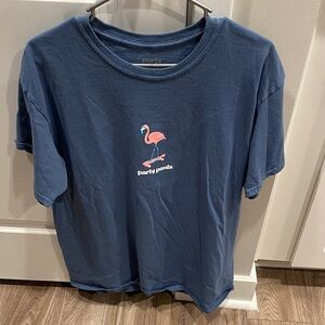 Men's Blue Flamingo Party Pants Tee